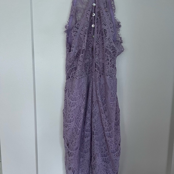 Free People Lace/Crochet Mini Dress Purple XS - Picture 4 of 4